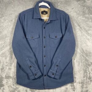 Freedom Foundry Sherpa Lined‎ Waffle Knit Shirt Jacket Blue Mens Medium Shacket